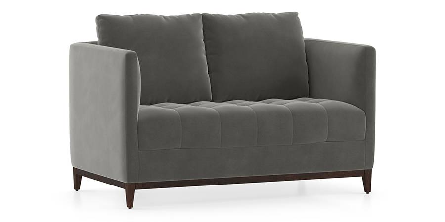 Florence Compact Sofa (Ash Grey Velvet)